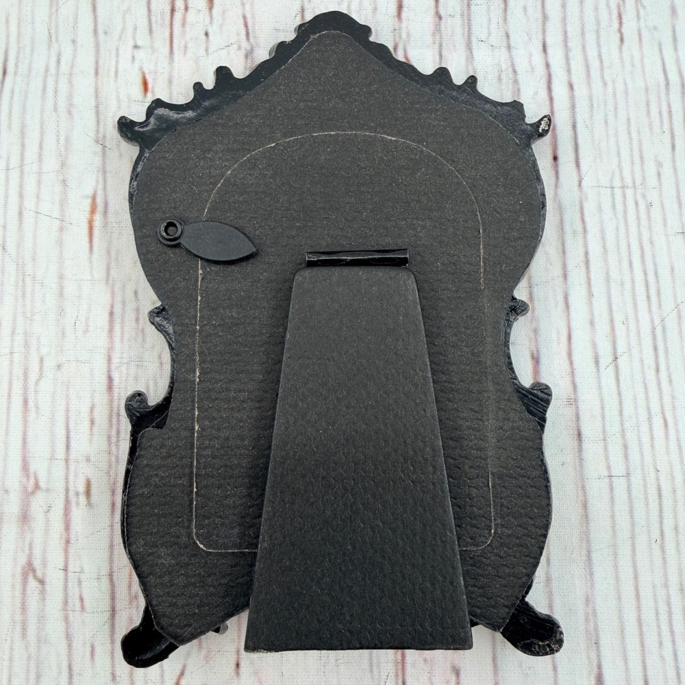 Handmade Alien UFO Decoupage Art Ornate Gothic Black Gold Resin Frame - Picture 3 of 6